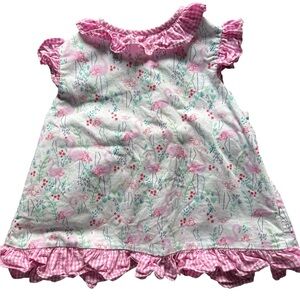 Blue Bumblee Boutique swing back flamingo top